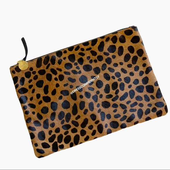 Clare V. Leopard Hair-On Flat Clutch - Picture 4 of 8
